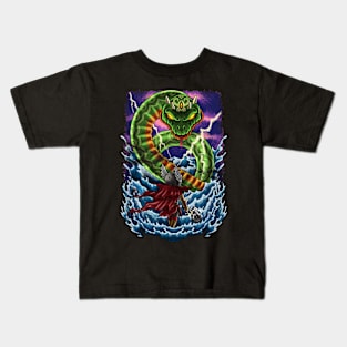 Ragnarok Showdown: Thor vs Jormungandr Design Kids T-Shirt